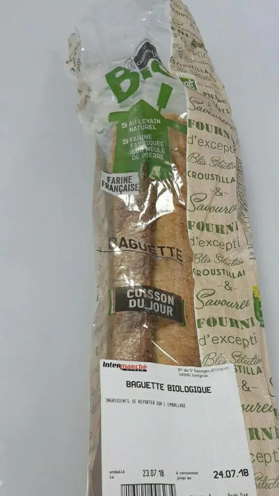 Baguette bio intermarché