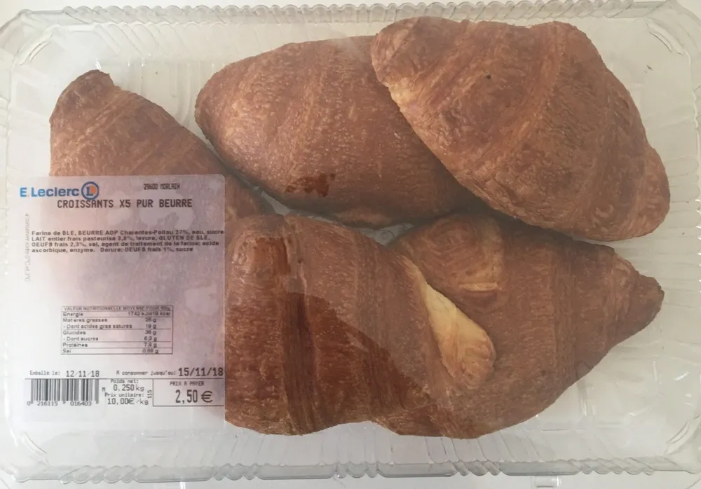 Croissants x5 pur beurre