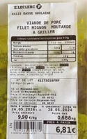 Viende de porc filet mignon moutarde a griller