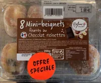 8 mini-beignets fourrés au Chocolat Noisettes