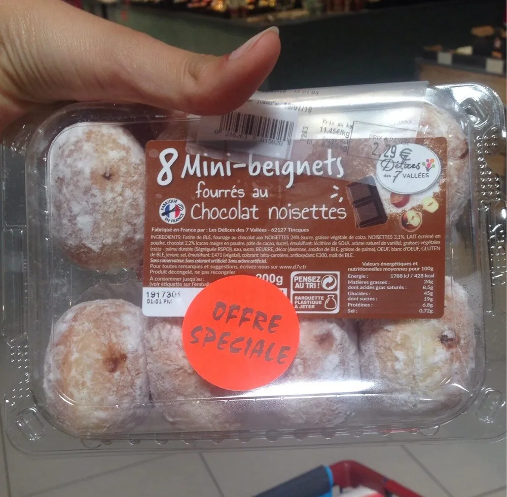 Mini-beignet fourrés au chocolat