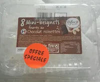 8 mini beignet chocolat noisettes