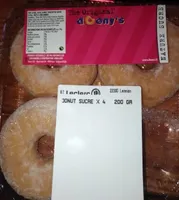 Donut nature sucré x4