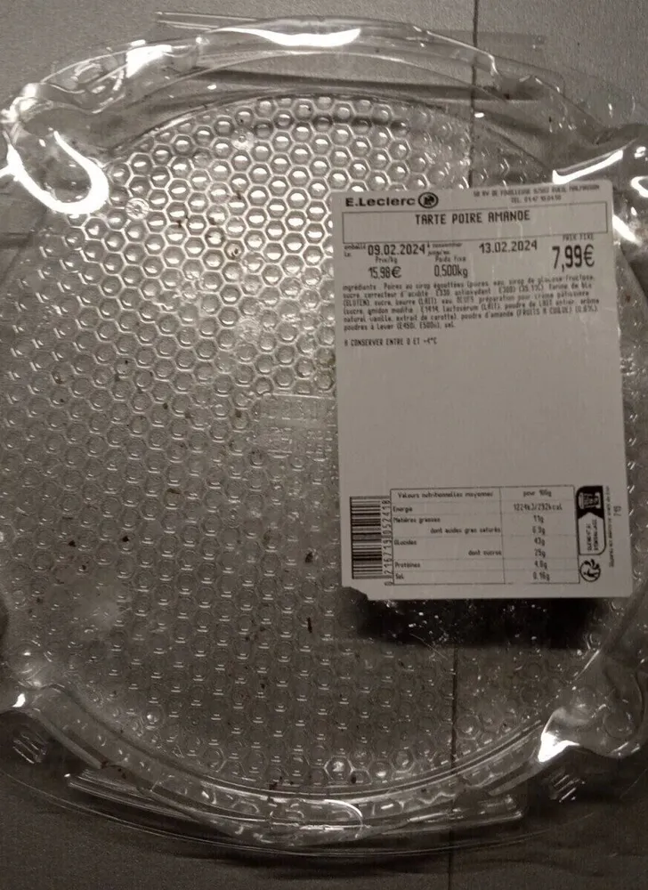 Tarte poire amande
