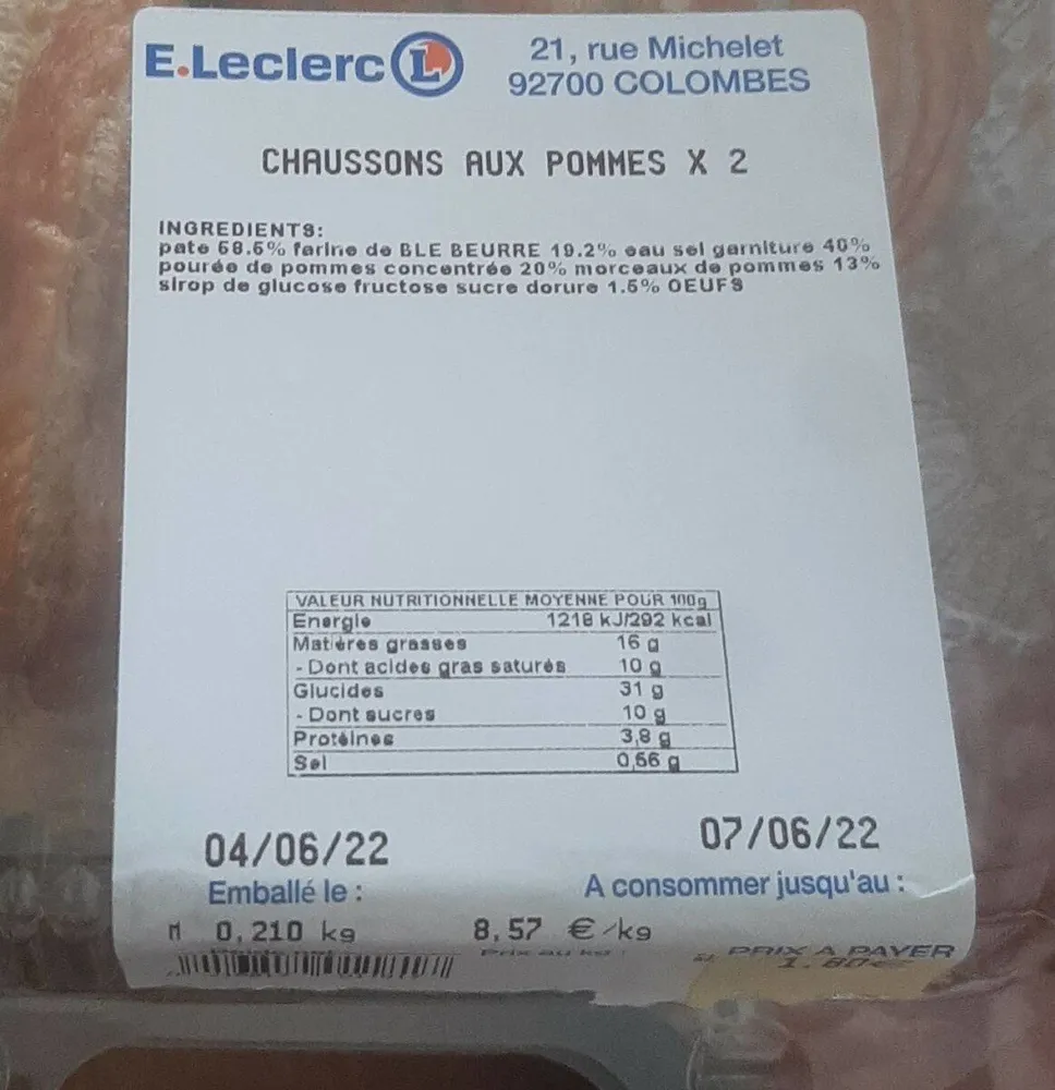 Chaussons aux pommes