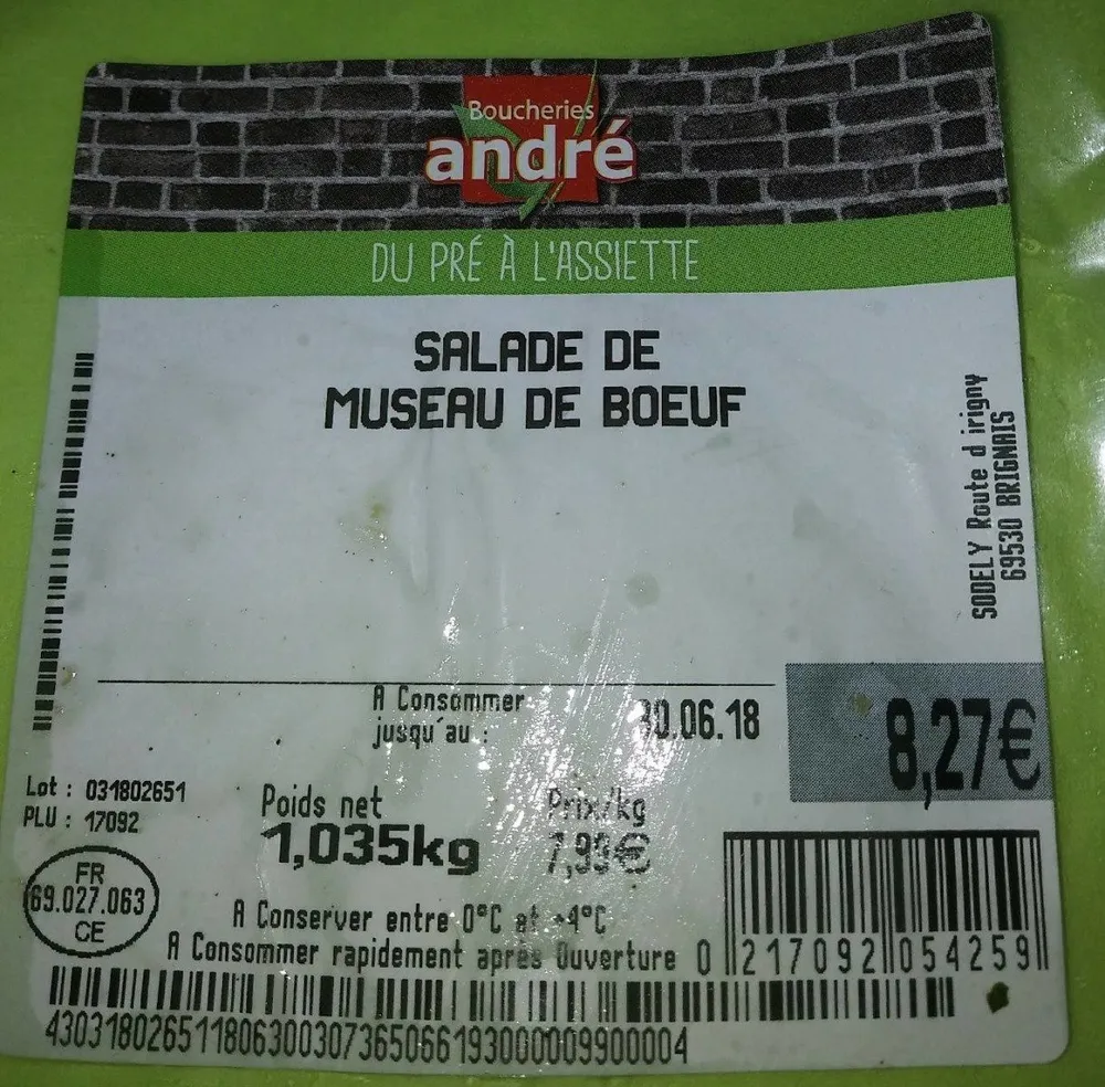 Salade de museau de boeuf
