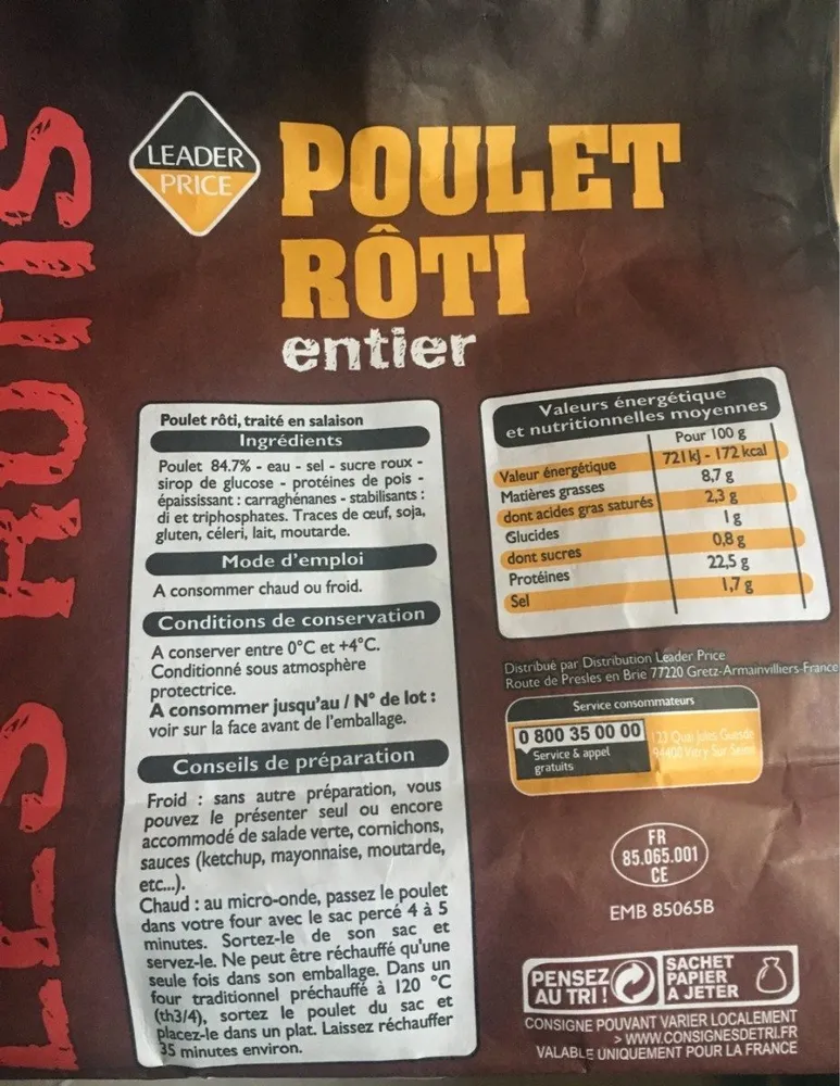 POULET ROTI ENTIER