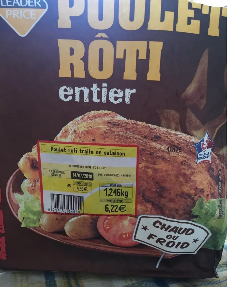 Poulet rôti entier