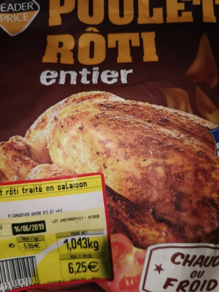 Poulet rôti entier