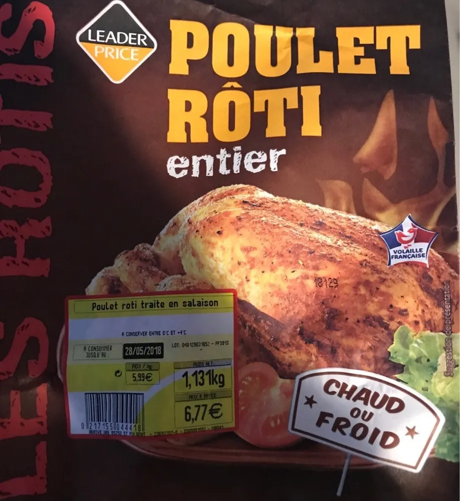 Poulet rôti entier