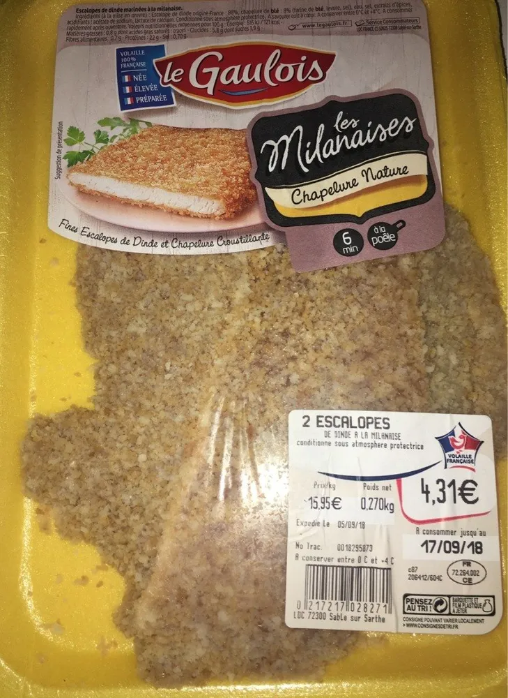 Escalopes les milanaises