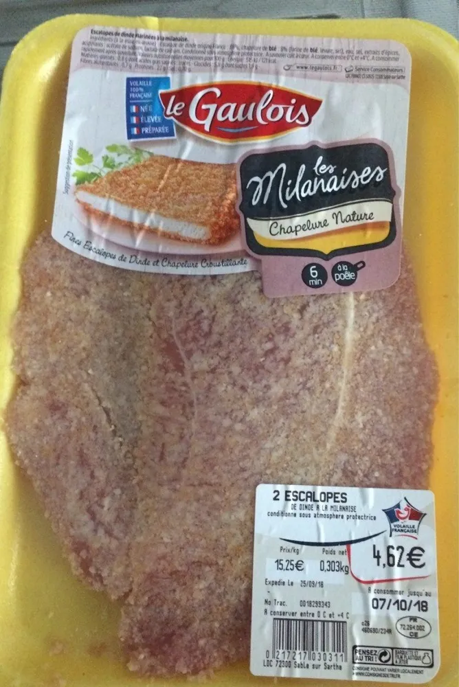 Escalopes les milanaises