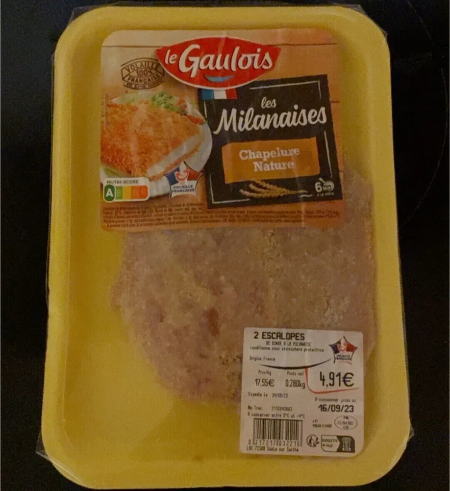 Les milanaises de dinde