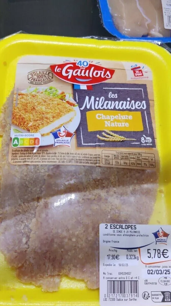 Escalopes de dinde à la milanaise