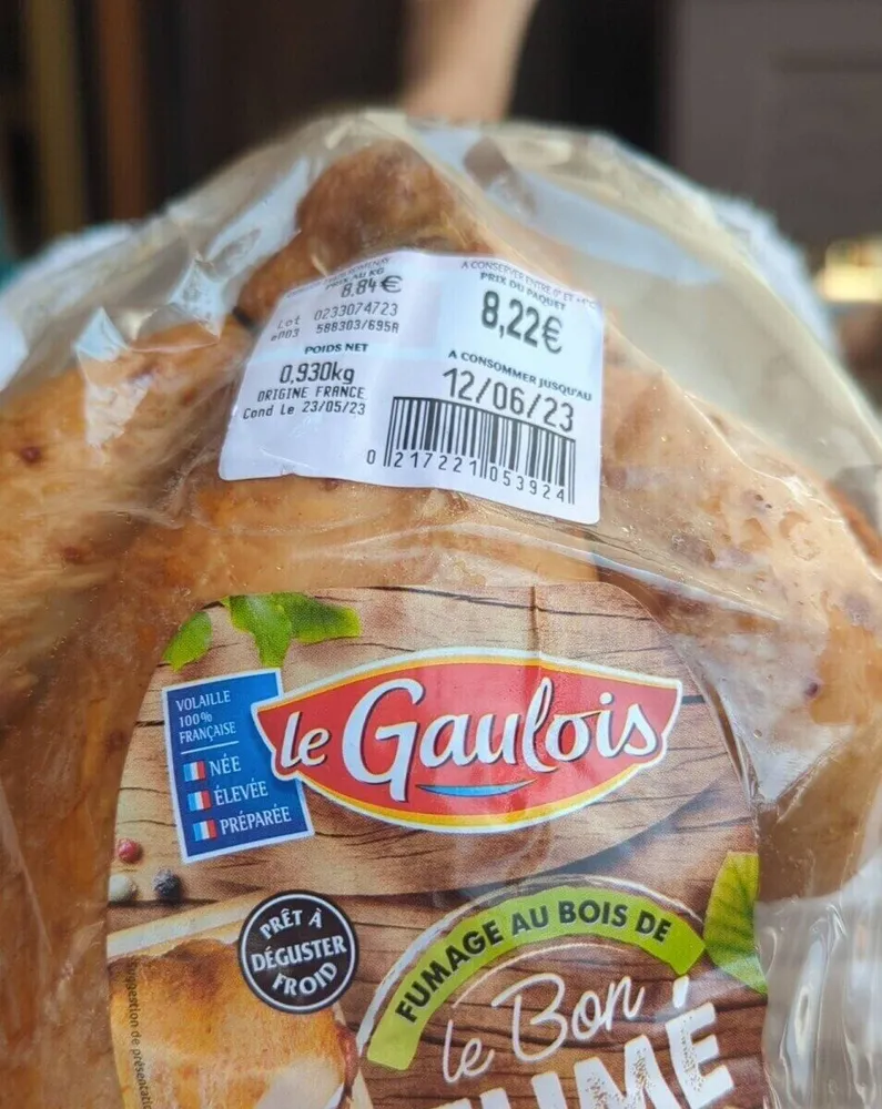 Le bon fumé Poulet Cuit