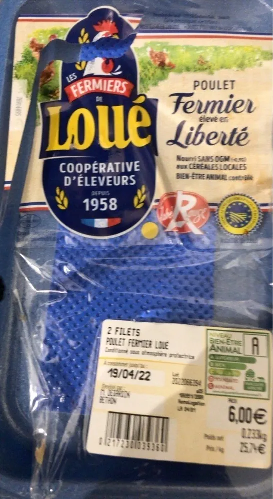 Poulet fermier élevé en liberté