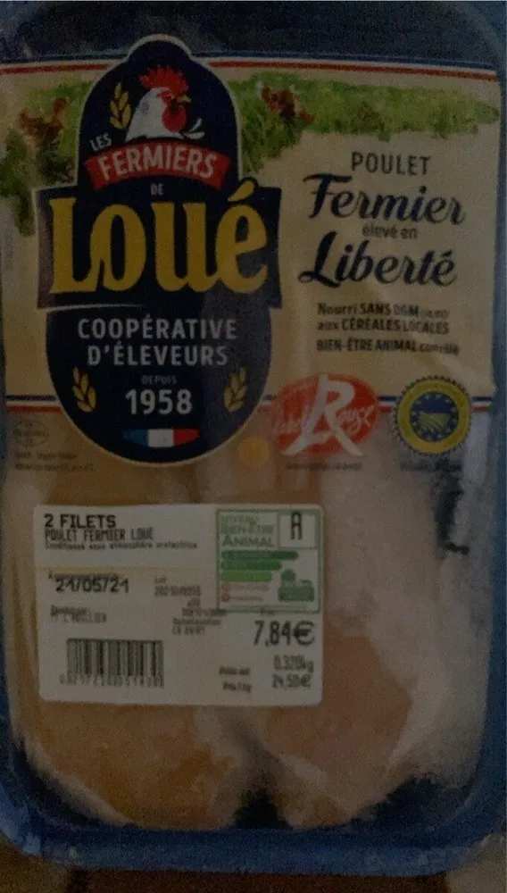 Poulet fermier eleve en liberte