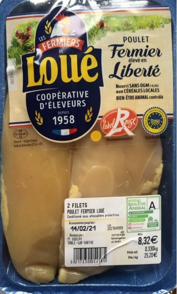 2 Filets poulet fermier loué