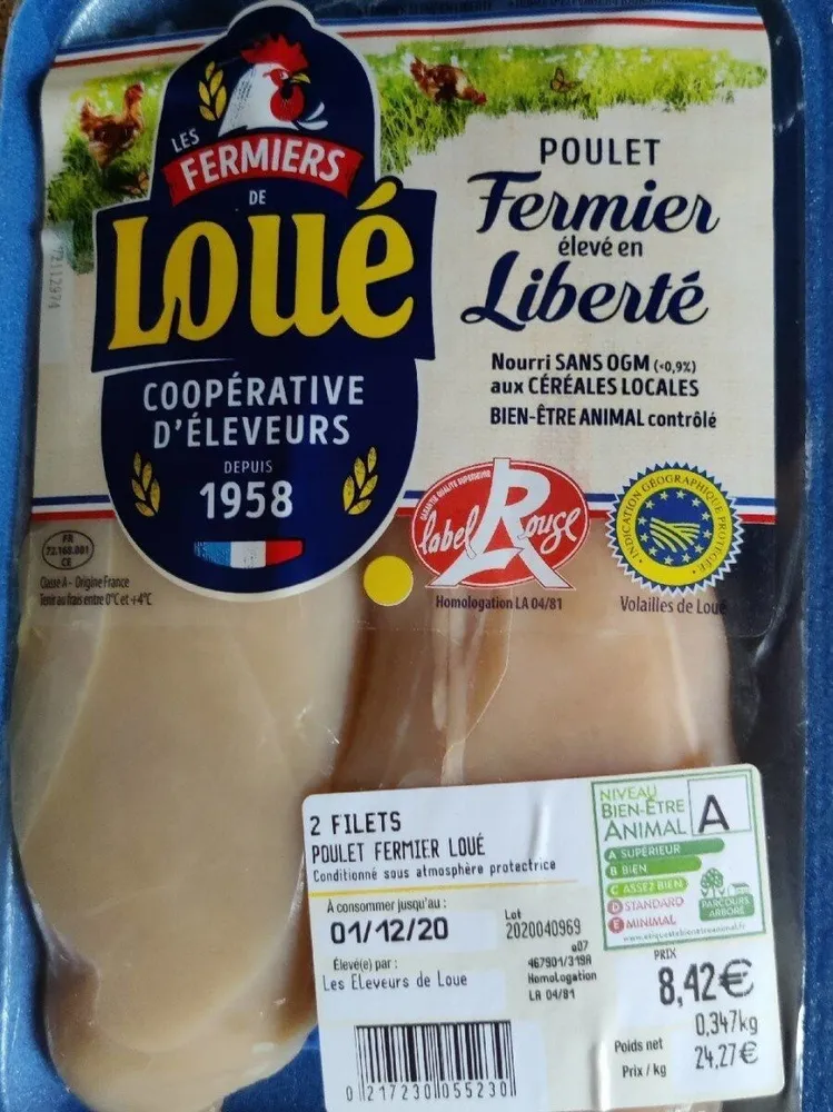 Filets de poulet fermier