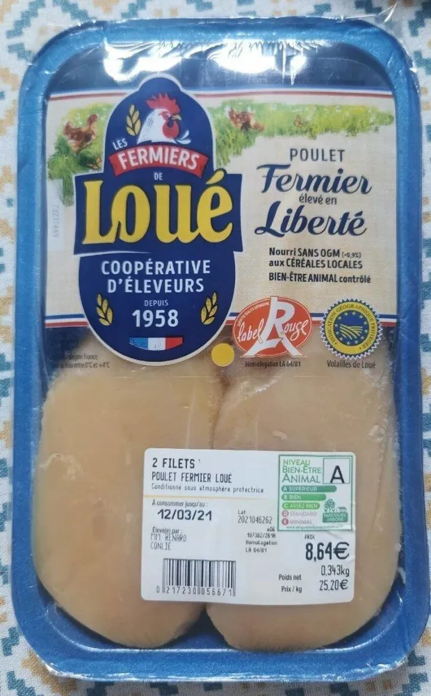 Poulet fermier élevé en plein liberté