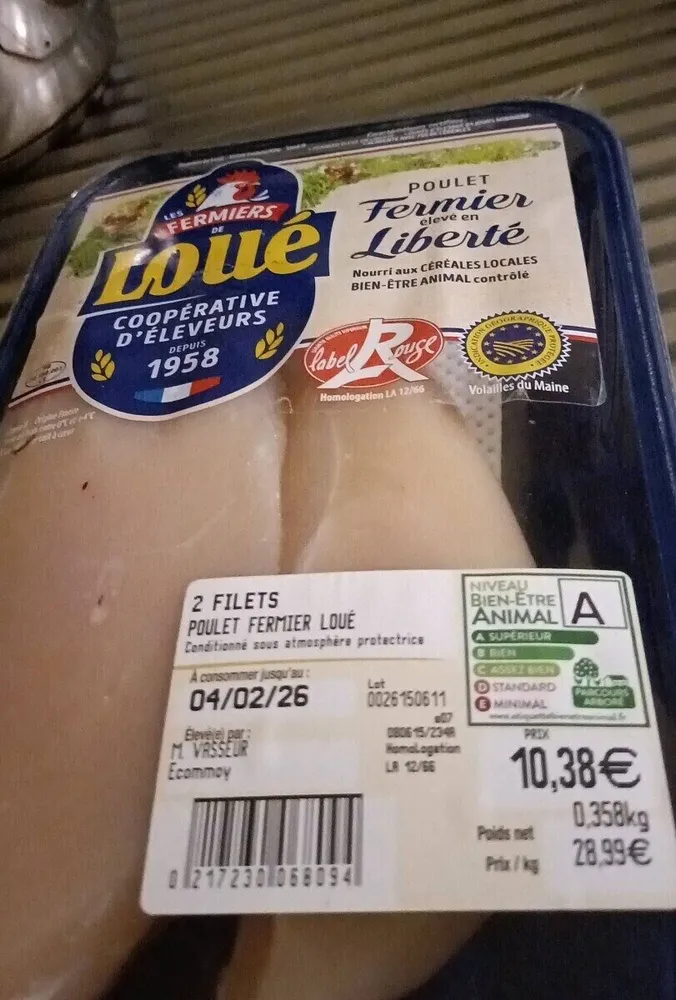 Poulet fermier Loué