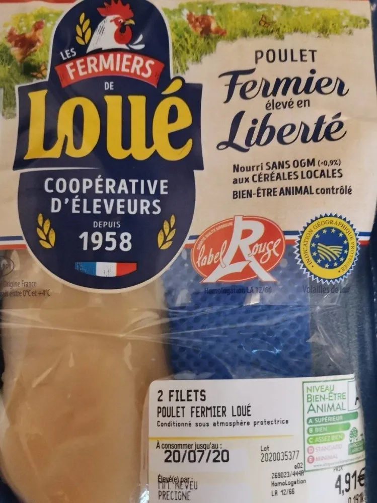 Poulet fermier élevé en liberté