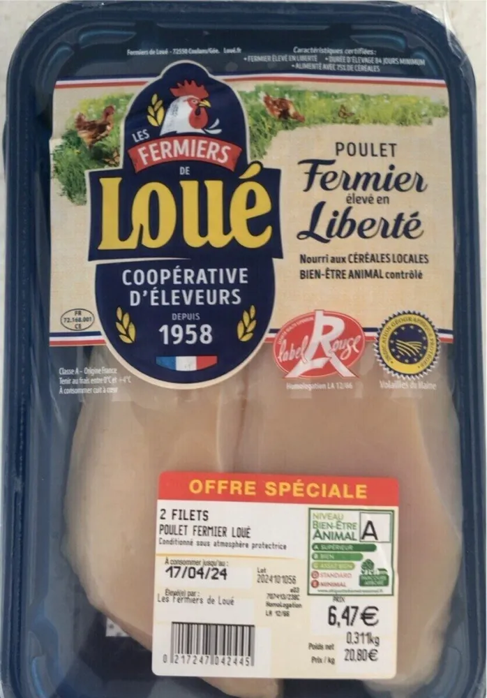 2 filets de poulet fermier