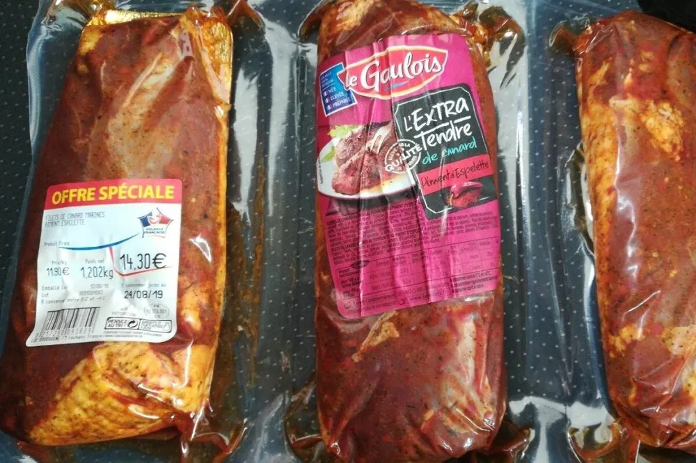 Filets de canard marines piment espelette