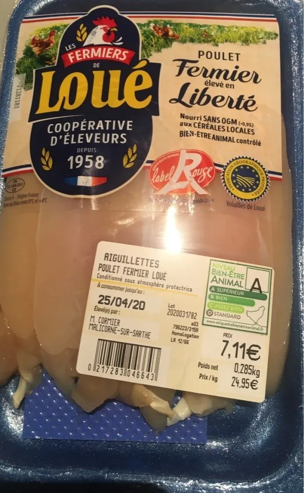 Poulet fermier Loué