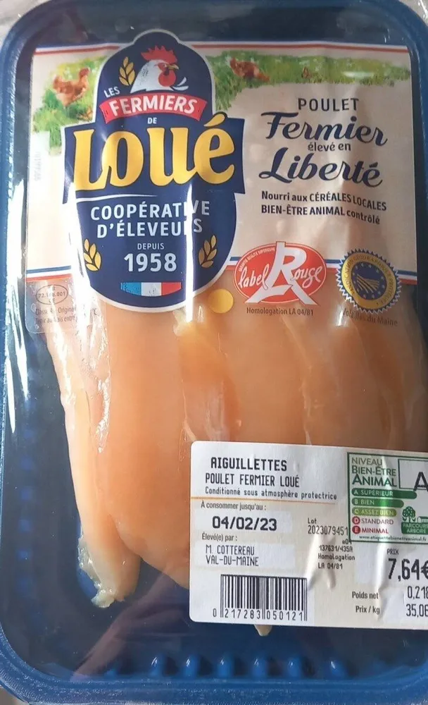 Aiguillettes de poulet