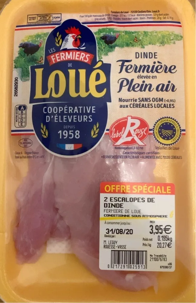 Dinde fermière élevée en plein air