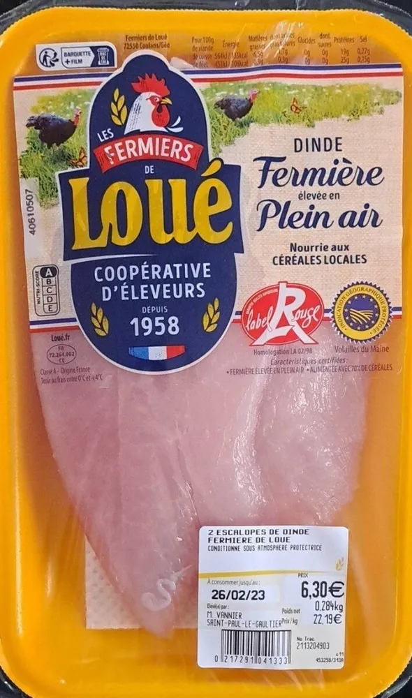 Dinde fermière élevée en plein air