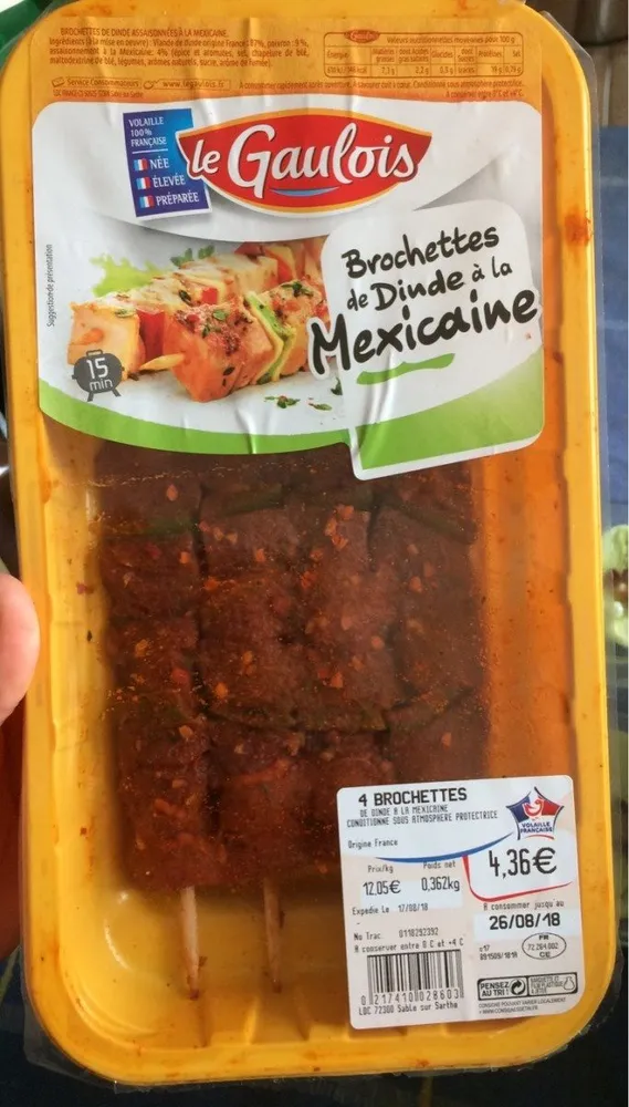 Brochette de dinde a la mexicaine