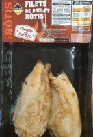 Filets de poulet rotis