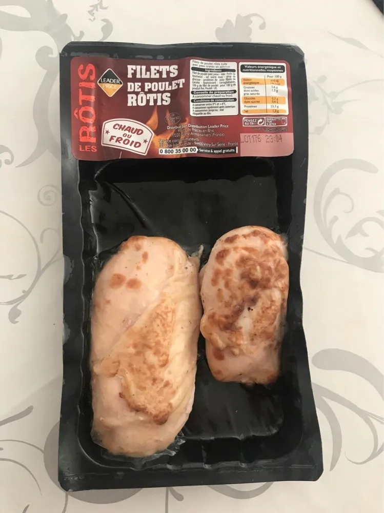 Filets de poulets rotis