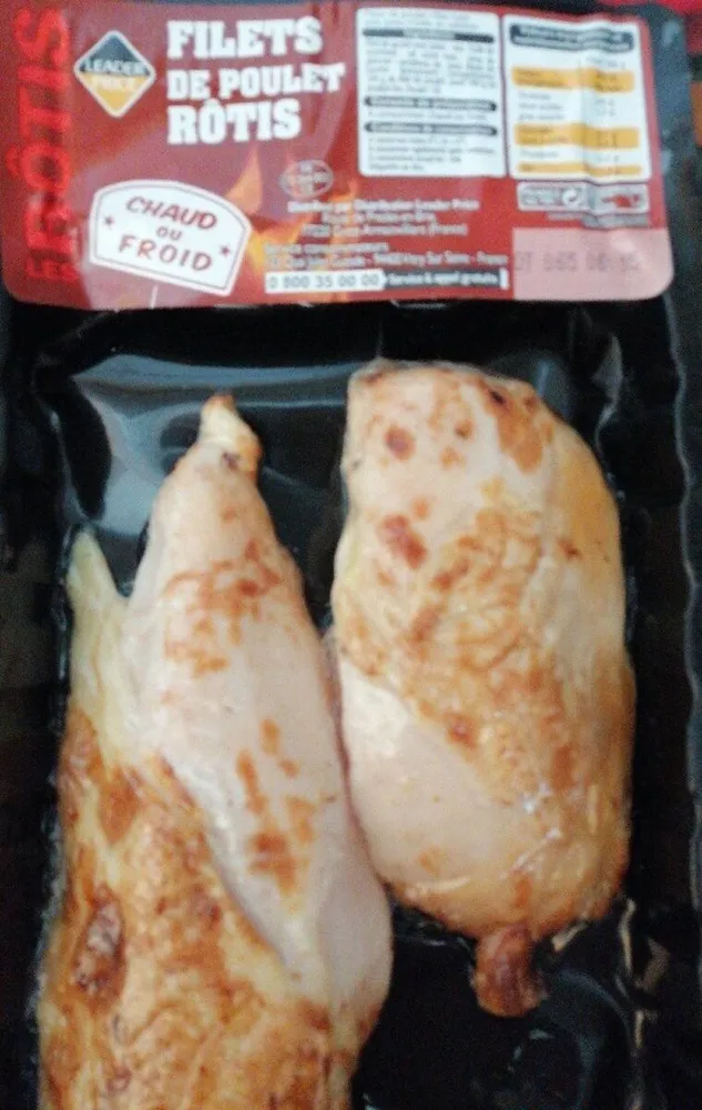 Filets de poulets rotis