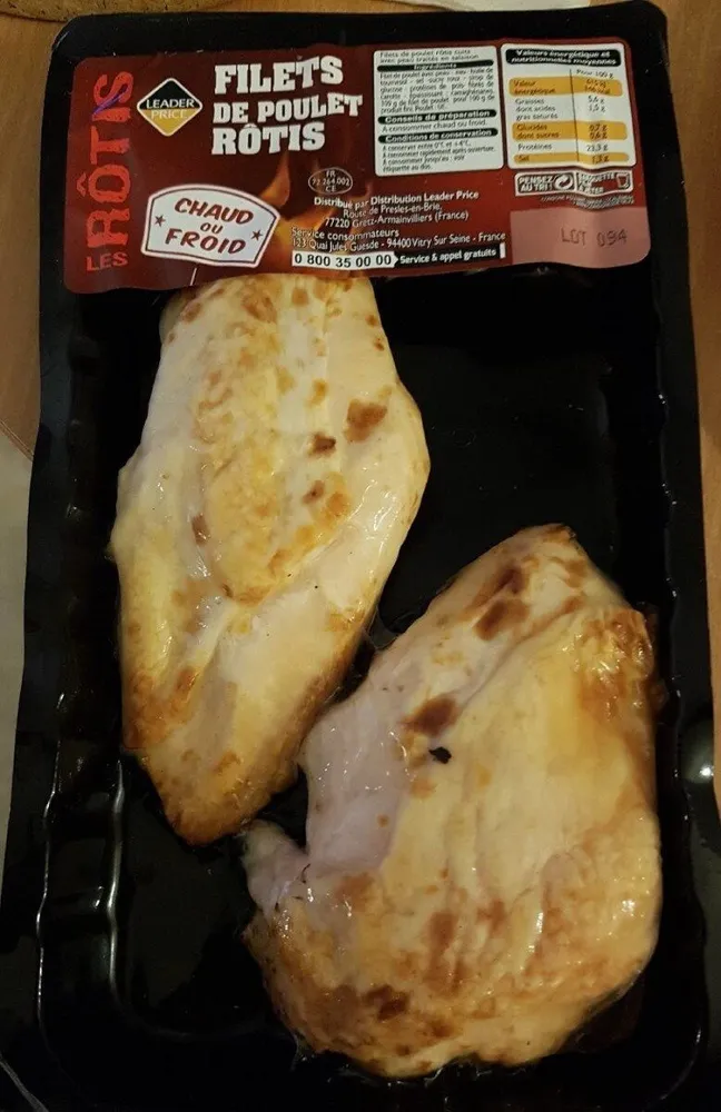 Filets de poulet rôtis Leader Price