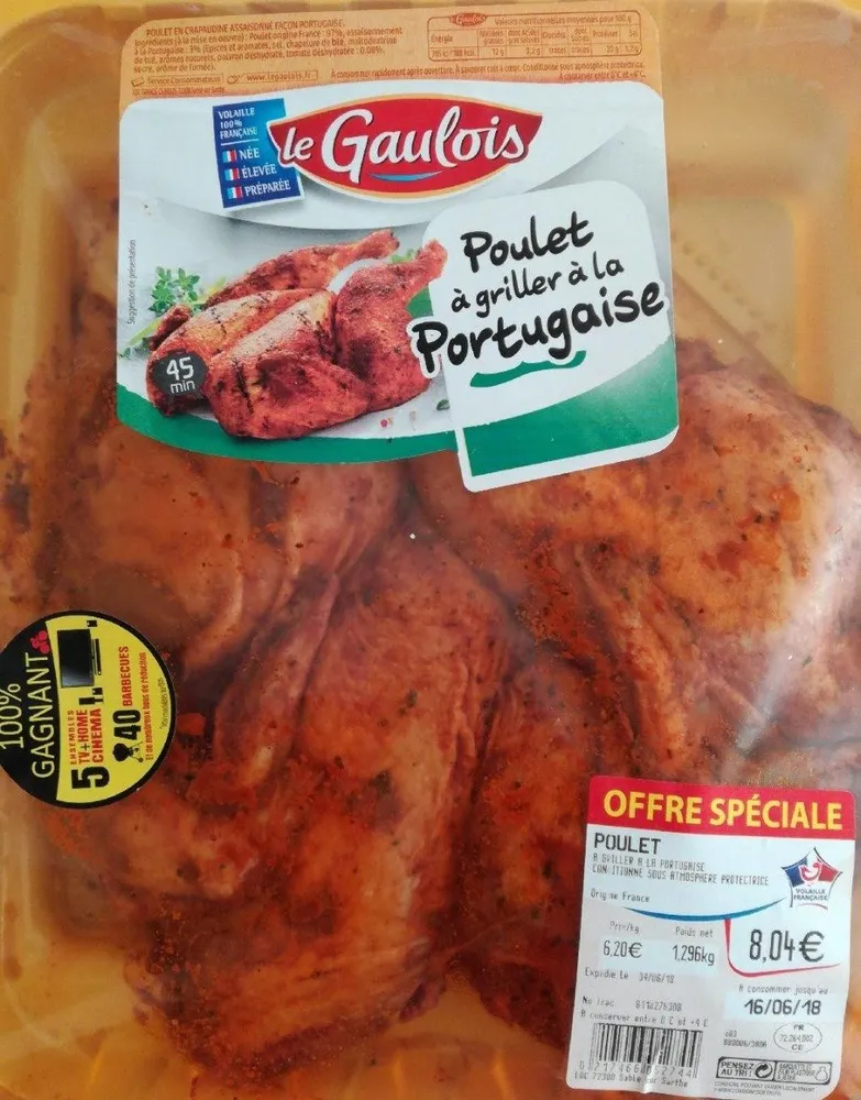 Poulet en crapaudine façon portugaise