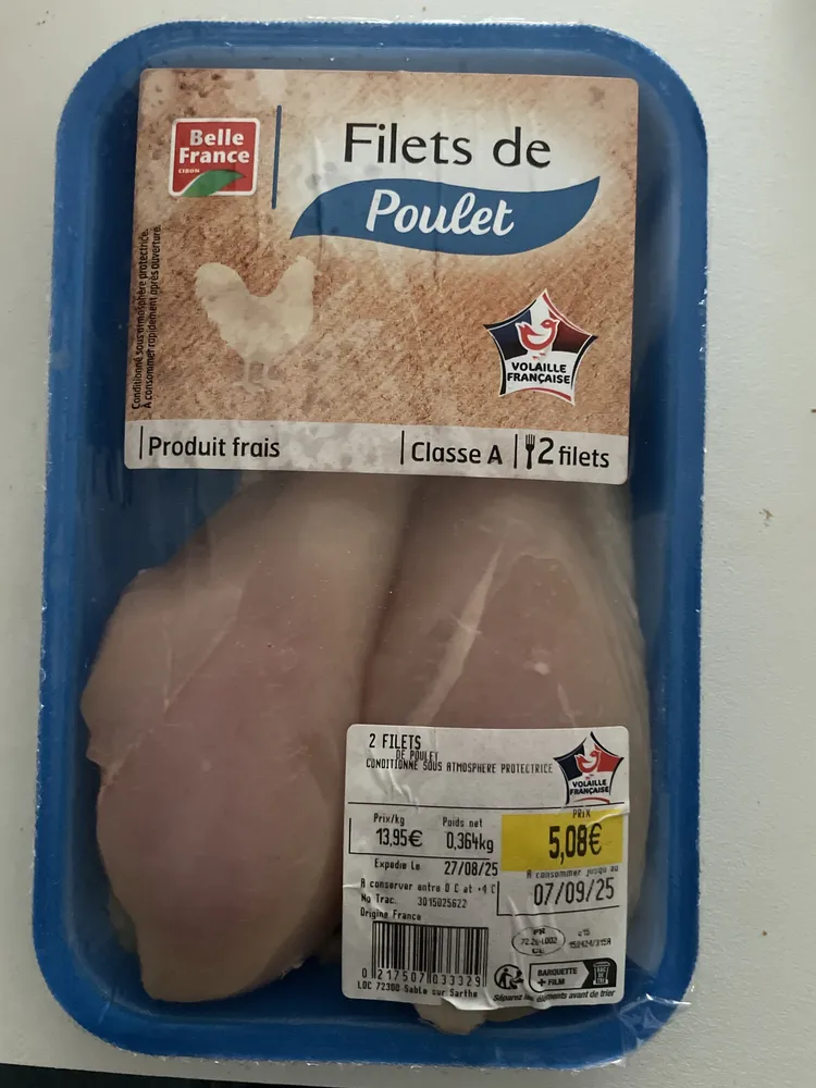 Filets de poulet