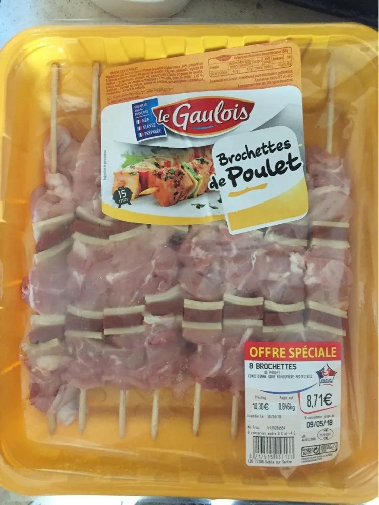 Brochettes de poulet