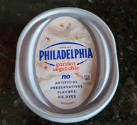 garden vegetable reduced fat cream cheese with vegetables
