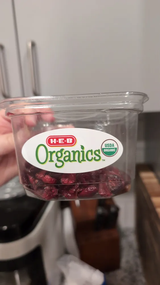 Organic dried cranberries