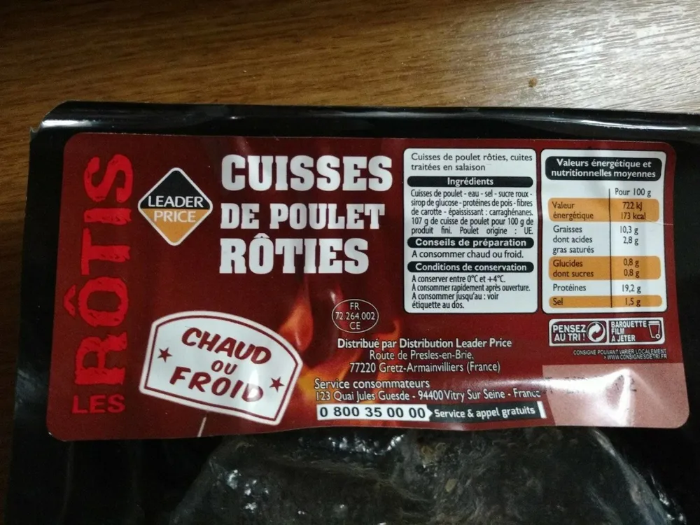 Cuisses de poulet rôties