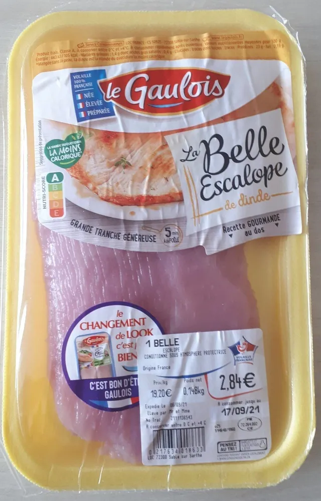 La belle escalope de dinde