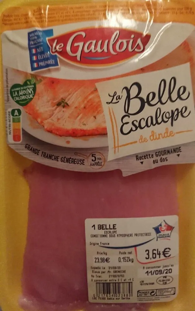La belle escalope de dinde
