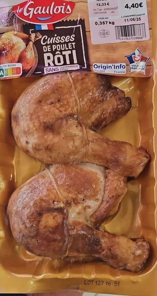 Cuisses de poulet rôti