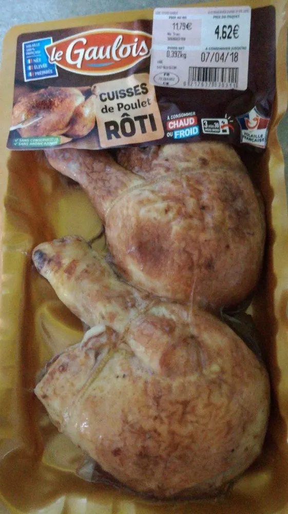 Cuisses de poulet rôti