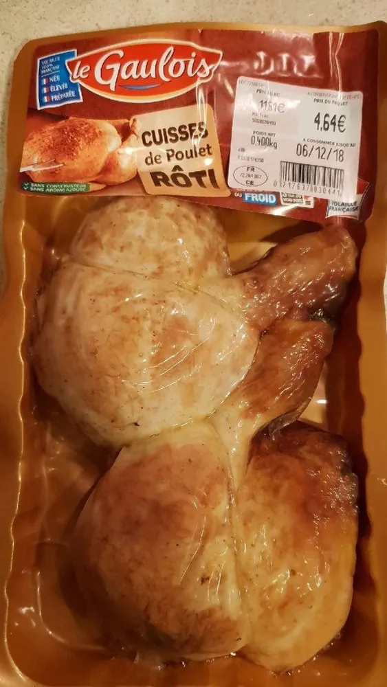 Cuisses de poulet rôti