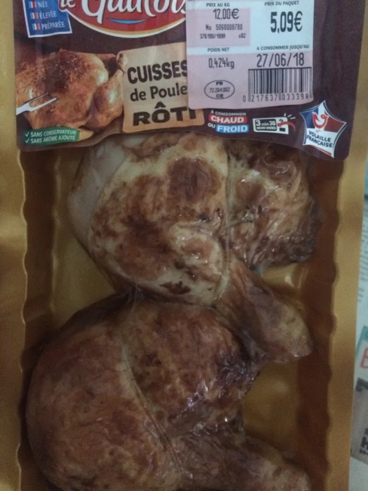 Cuisses de poulet rôti