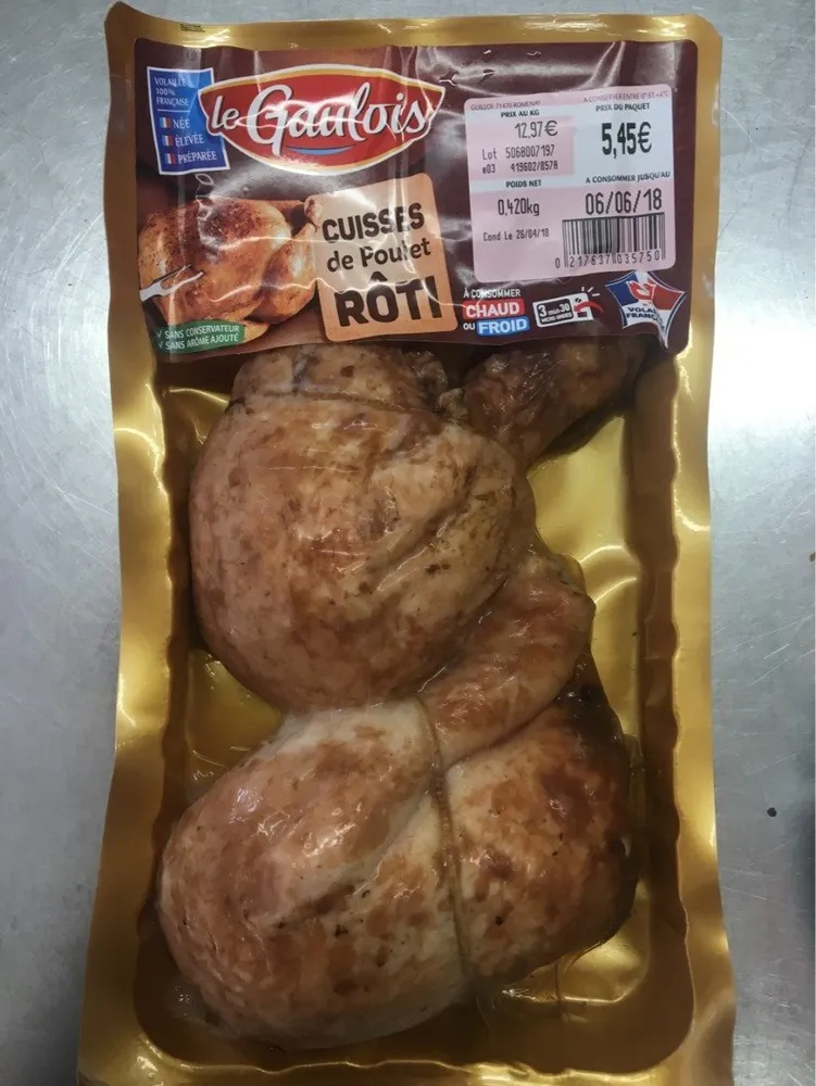 Cuisses de poulet rôti